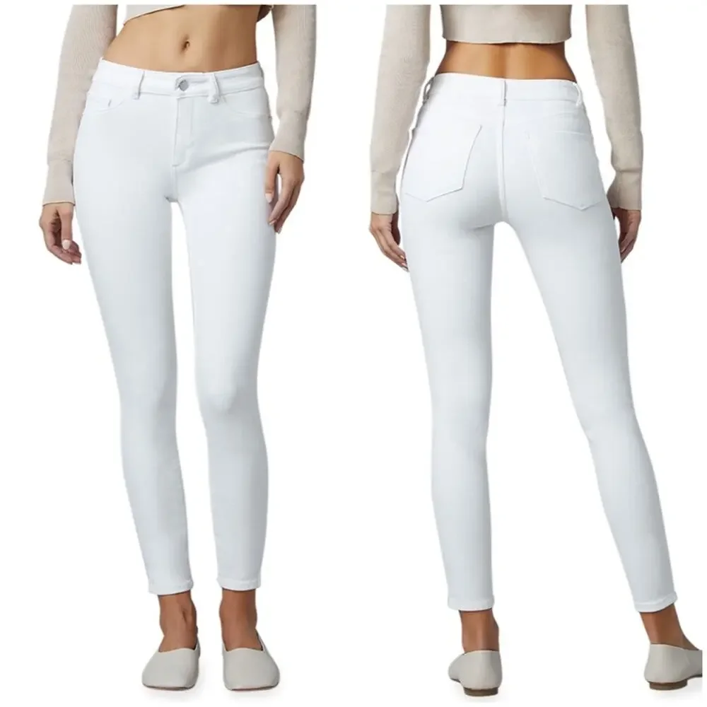 DL1961 Florence Instasculpt Cropped jeans in white, size 32 - Picture 1 of 10